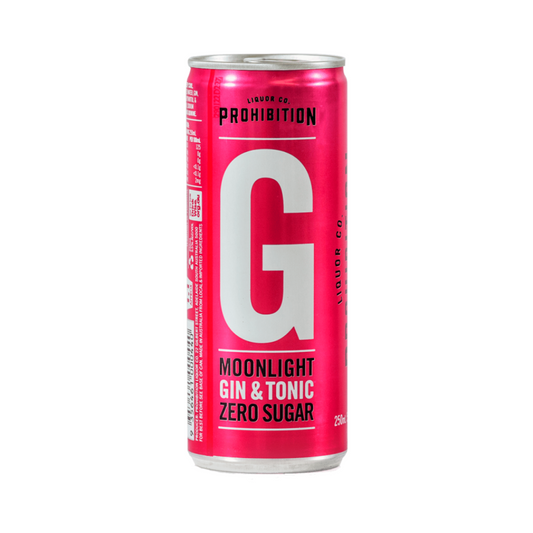 Prohibition Pink Gin & Tonic Zero Sugar Can 250ml 24 pack