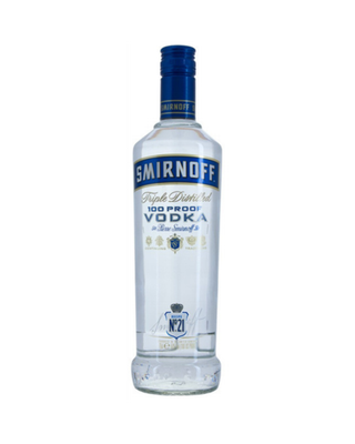 Smirnoff Blue Label 100 Proof Export Strength Vodka 1Lt