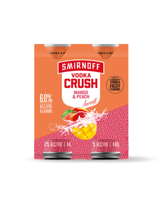 Smirnoff Crush Peach & Mango 440ml (24 Pack)