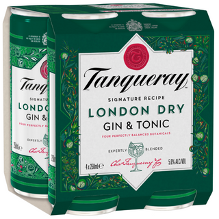 Tanqueray London Dry Gin & Tonic Cans 250ml - 24 Pack