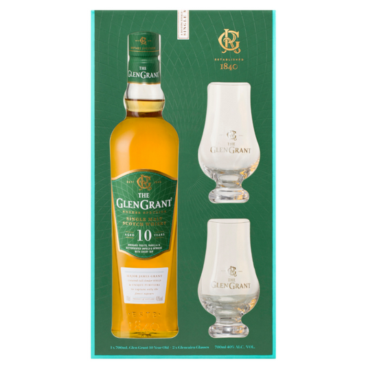 The Glen Grant 10 Year Old Gift Pack Single Malt Whisky 700ml