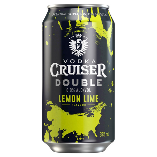 Buy Vodka Cruiser Double Lemon Lime Can 375mL - 24 Pack
