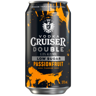 Vodka Cruiser Double Passionfruit Low Sugar 375ml - 24 Pack
