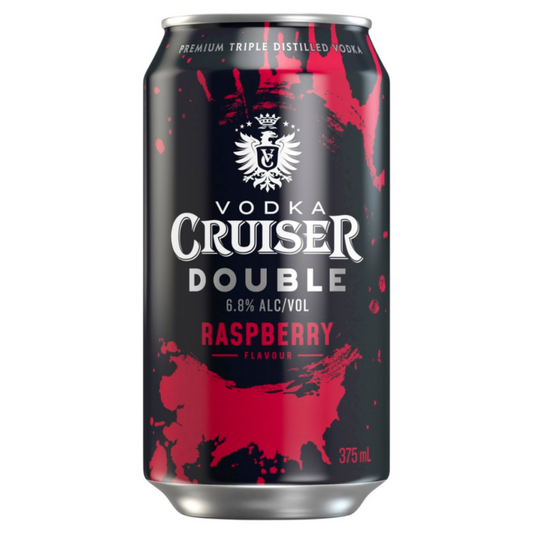 Vodka Cruiser Double Raspberry Can 375mL - 24 Pack