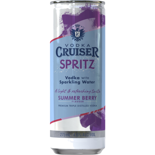 Vodka Cruiser Spritz Summer Berry Can 275mL - 24 Pack