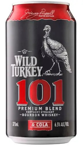 Wild Turkey 101 & Cola 375Ml - Pack Of 24