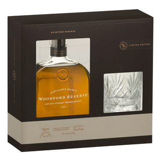 Woodford Reserve Bourbon + 1 Rocks Glass 700ml Gift Pack